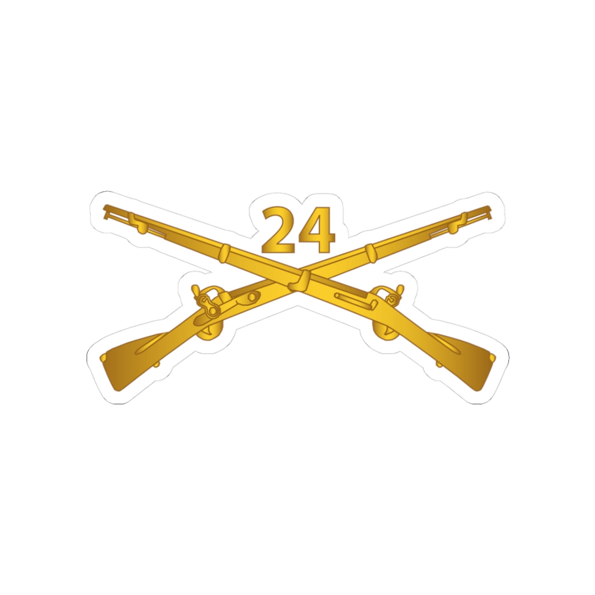 Kiss-Cut Stickers - Army - 24th Infantry Regiment Branch wo Txt