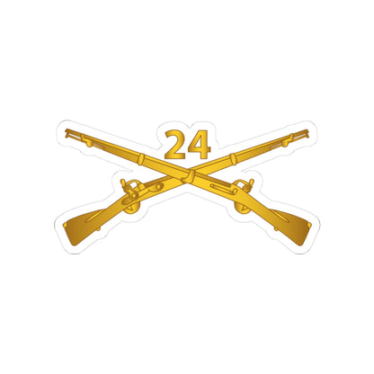 Kiss-Cut Stickers - Army - 24th Infantry Regiment Branch wo Txt