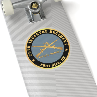 Kiss-Cut Stickers - Army - 25th Infantry Regiment - Fort Sill, OK - Buffalo Soldiers w Inf Branch