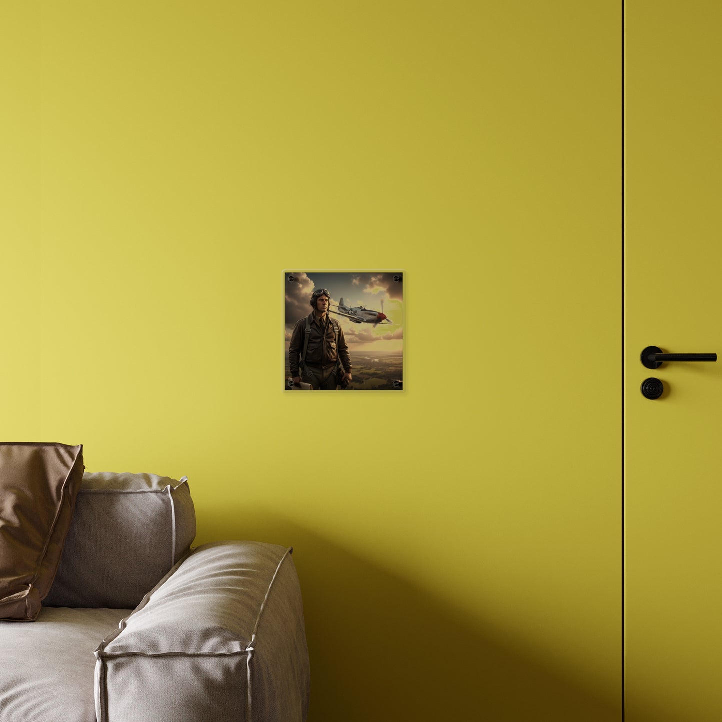 Acrylic Wall Art Panel - Army Air Corps Pilot
