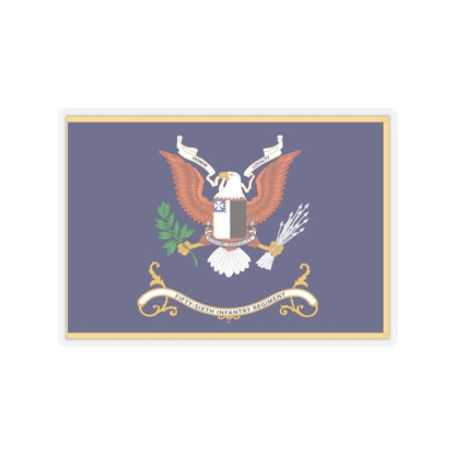 Kiss-Cut Stickers - Army - Regimental Colors - 56th Infantry Regiment  - HONOR, LOYALTY Flag w Fringe X 300