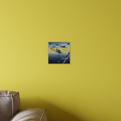 Acrylic Wall Art Panel - Curtis P-40 Kittyhawk w Machine Guns Blazing