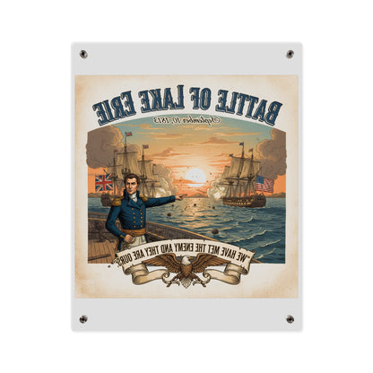Acrylic Wall Art Panel - During the War of 1812, Commandant Perry’s American freshwater fleet takes on the Royal Navy in the Battle of Lake Erie