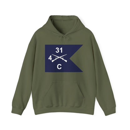 Unisex Heavy Blend™ Hooded Sweatshirt - Army - Charlie Company, 4th Battalion, 31st Infantry Regiment - Guidon X 300