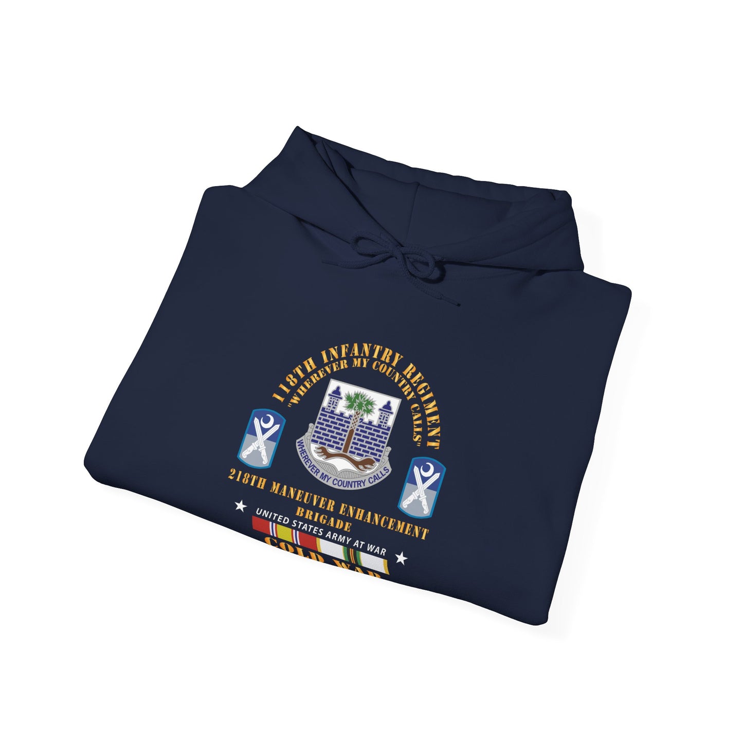 Unisex Heavy Blend™ Hooded Sweatshirt - Army -  118th Infantry Regiment - 218th Manuver Enhancment Bde (MEB) w COLD SVC