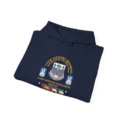 Unisex Heavy Blend™ Hooded Sweatshirt - Army -  118th Infantry Regiment - 218th Manuver Enhancment Bde (MEB) w COLD SVC