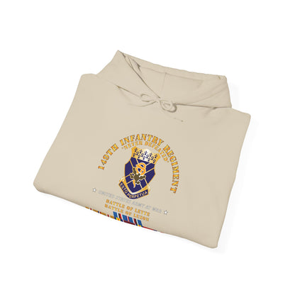 Unisex Heavy Blend™ Hooded Sweatshirt - Army -  149th Infantry Regiment - Battle of Leyet-Luzon - COA - WWII PAC SVC X 300