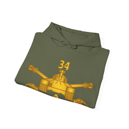 Unisex Heavy Blend™ Hooded Sweatshirt - Army - 4th Bn 34th Armor - Armor Branch wo Txt