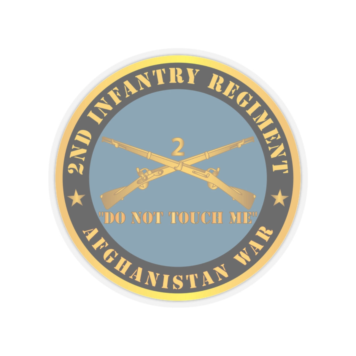 Kiss-Cut Stickers - Army - 2nd  Infantry Regiment Branch - Do Not Touch Me - Afghanistan War