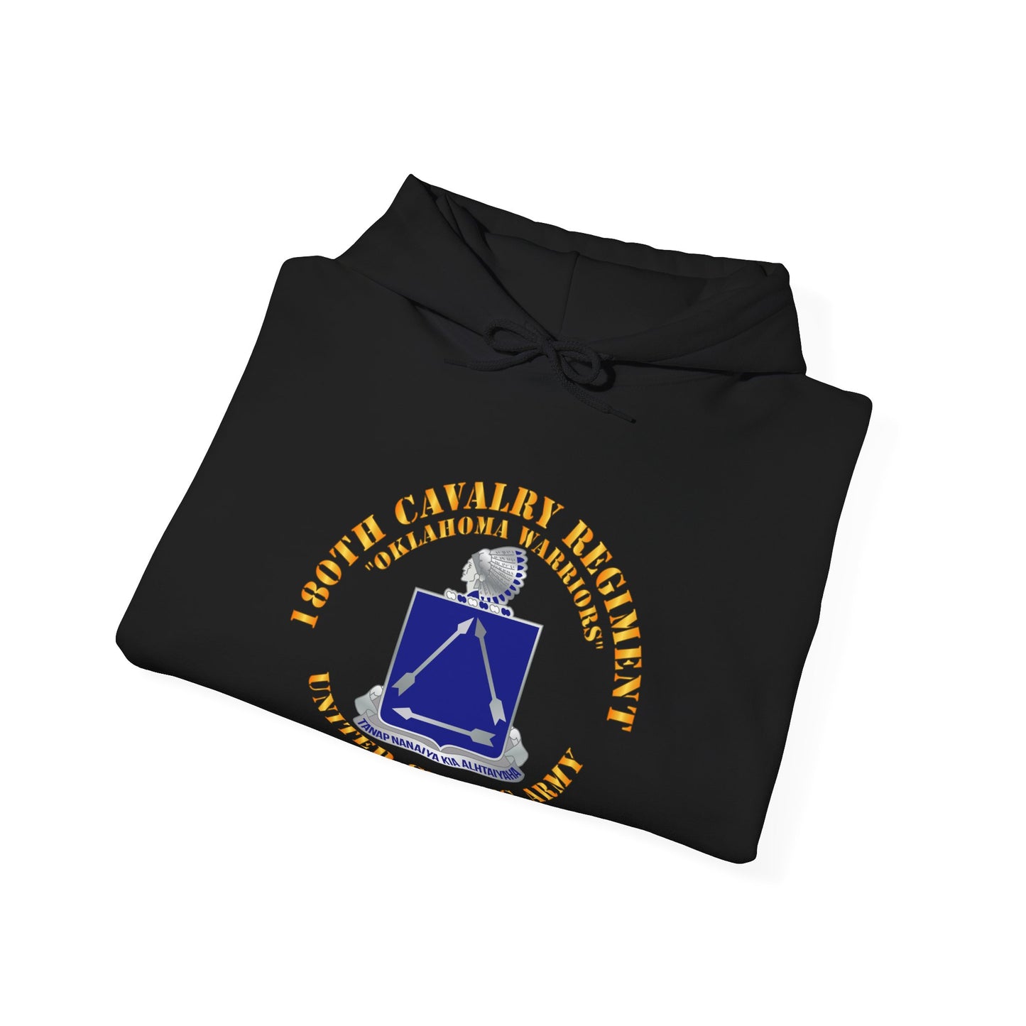 Unisex Heavy Blend™ Hooded Sweatshirt - Army - 180th Cavalry Regiment - Oklahoma Warriors - US Army X 300