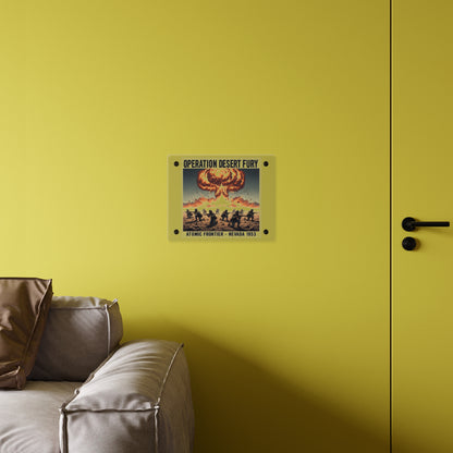 Acrylic Wall Art Panel - Atomic Testing in Nevada Desert Operation Fury