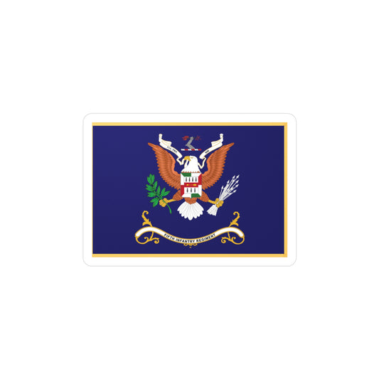 Kiss-Cut Vinyl Decals - Army - Regimental Colors - 5th Infantry Regiment  - I'LL TRY, SIR - Flag w Fringe X 300