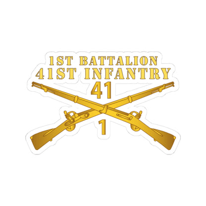 Kiss-Cut Stickers - Army - 1st Bn 41st  Infantry X 300 - Hat