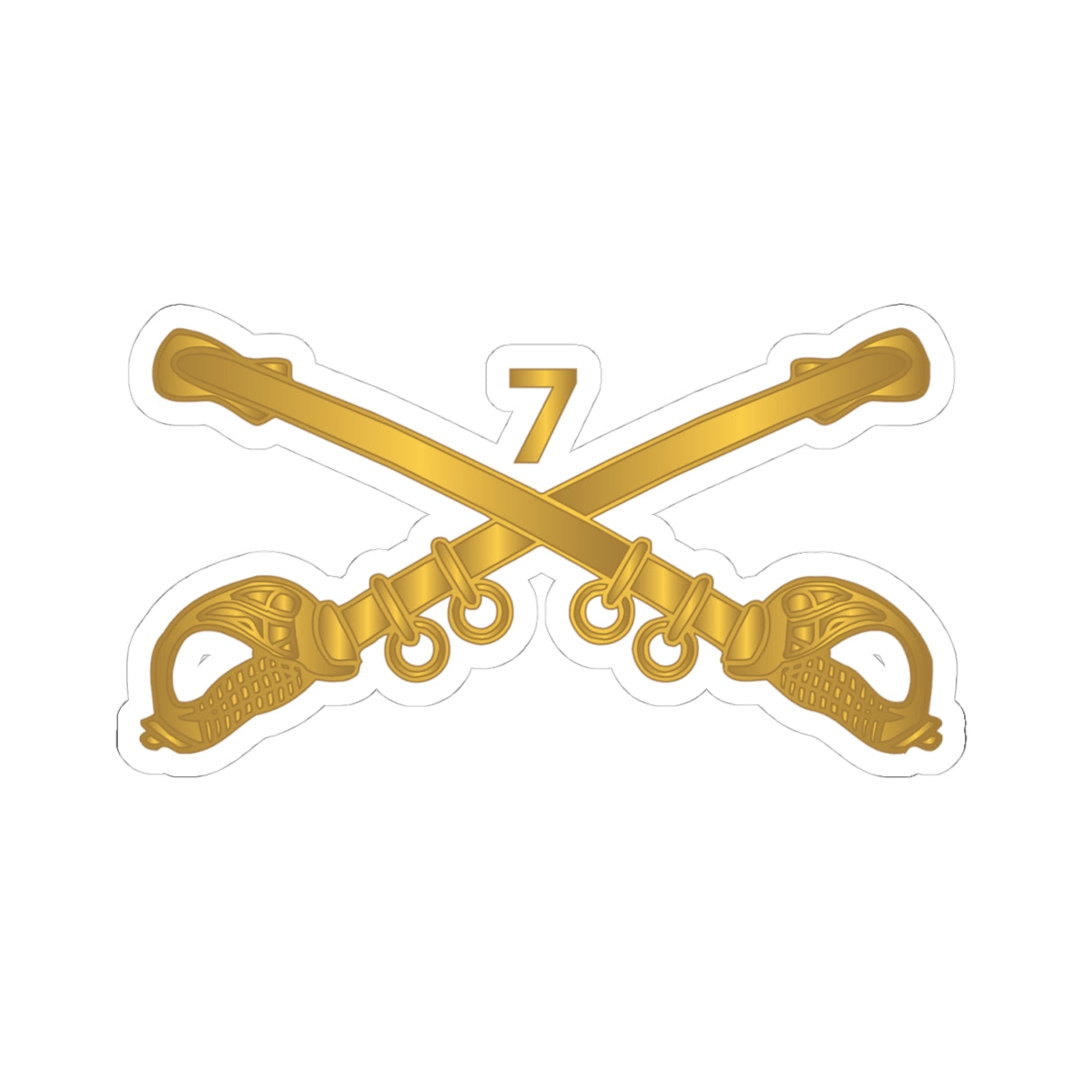 Stickers - Army 7th Cavalry Branch Kiss-Cut Stickers