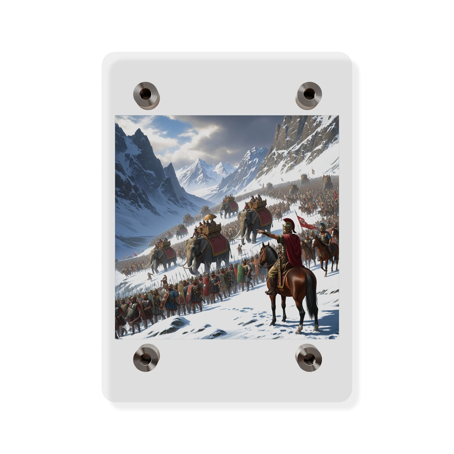 Acrylic Wall Art Panel - Hannibal Crossing the Alps to Atttack Rome