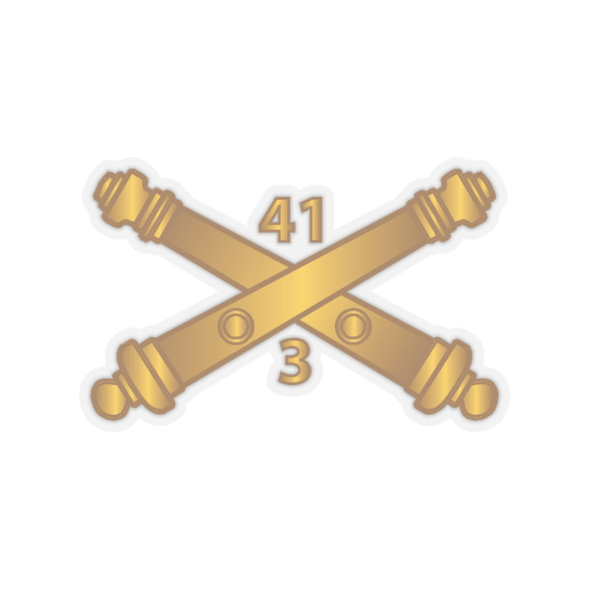 Kiss-Cut Stickers - Army - 3rd Bn 41st Artillery  w Branch X 300