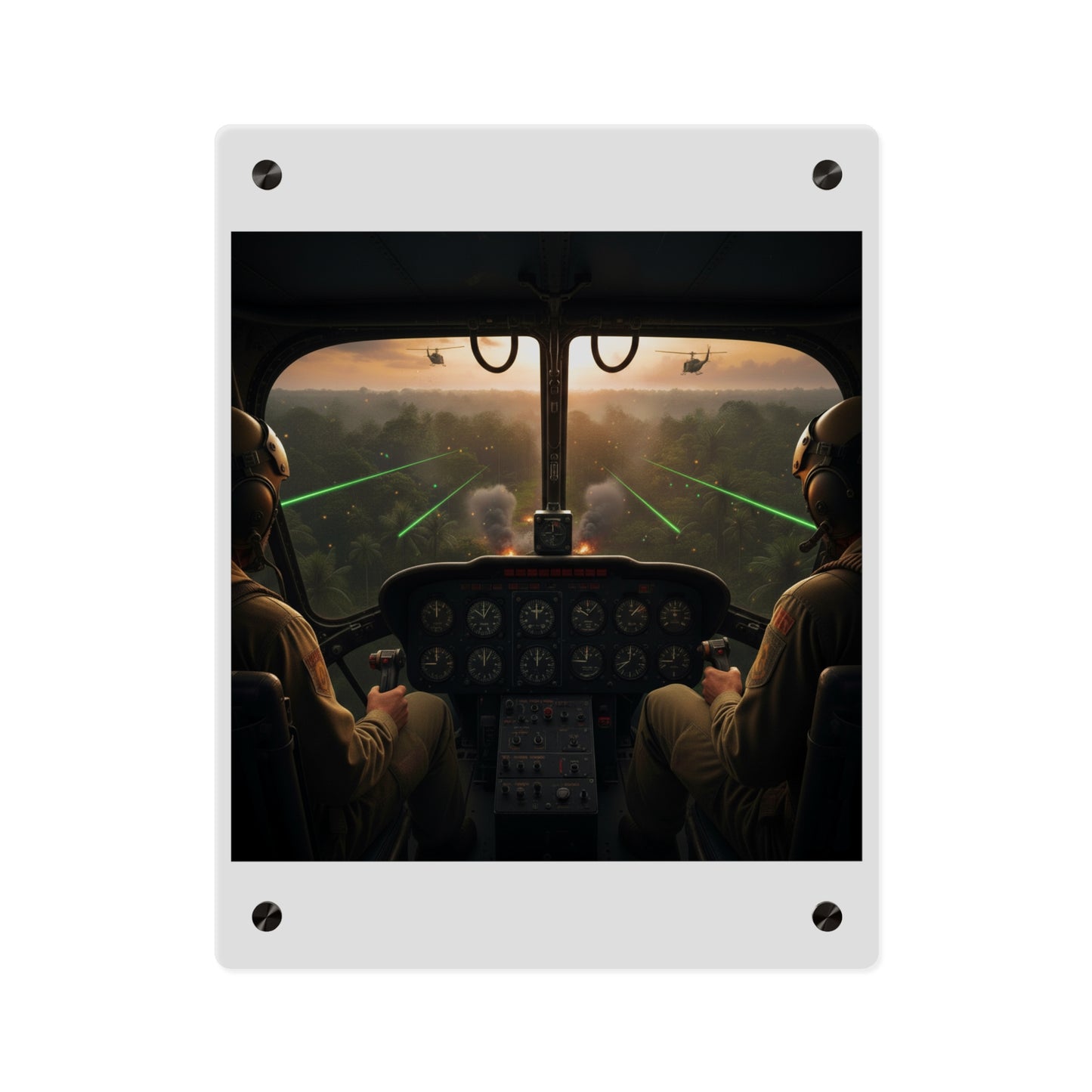 Acrylic Wall Art Panel - Pilots View Hot LZ - Vietnam