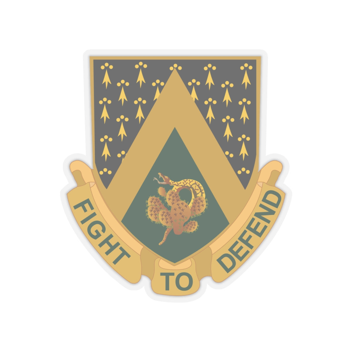 Kiss-Cut Stickers - Army  - 240th Cavalry Regiment DUI wo Txt X 300