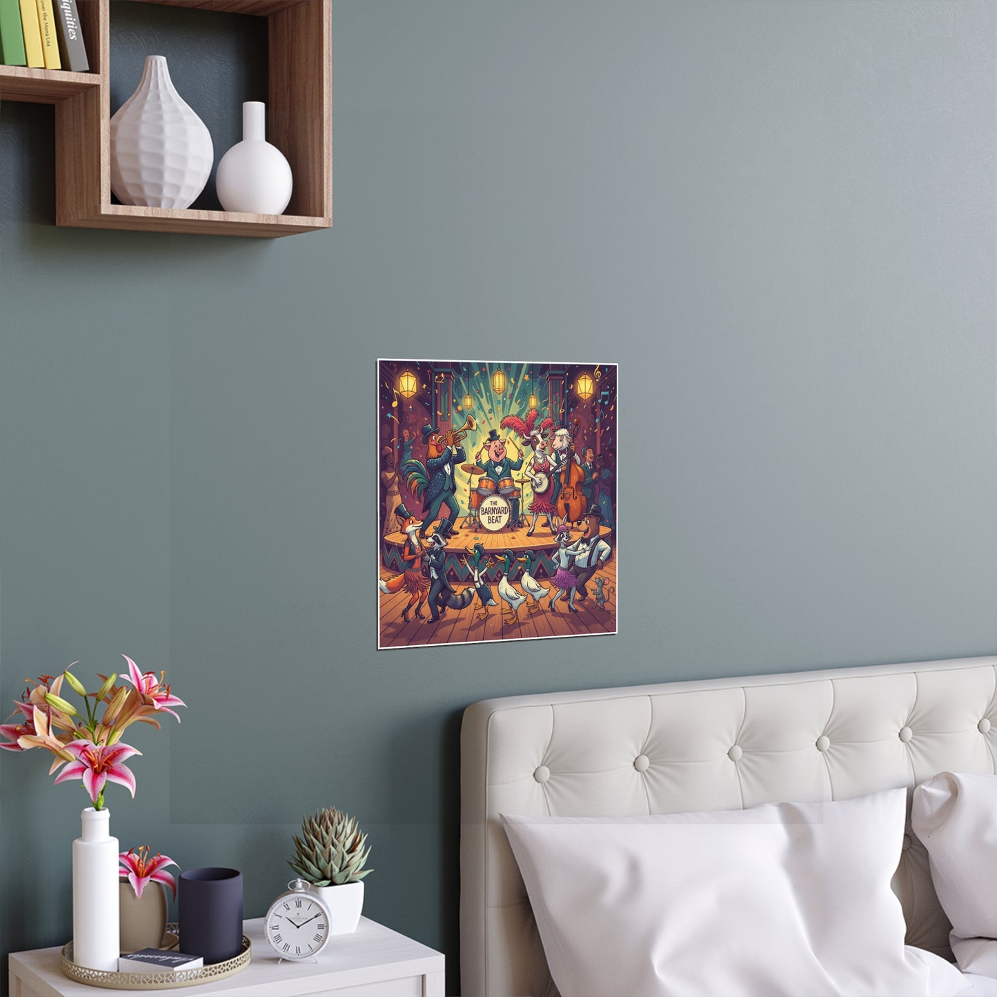 Indoor and Outdoor Silk Posters - Farm Band Dance