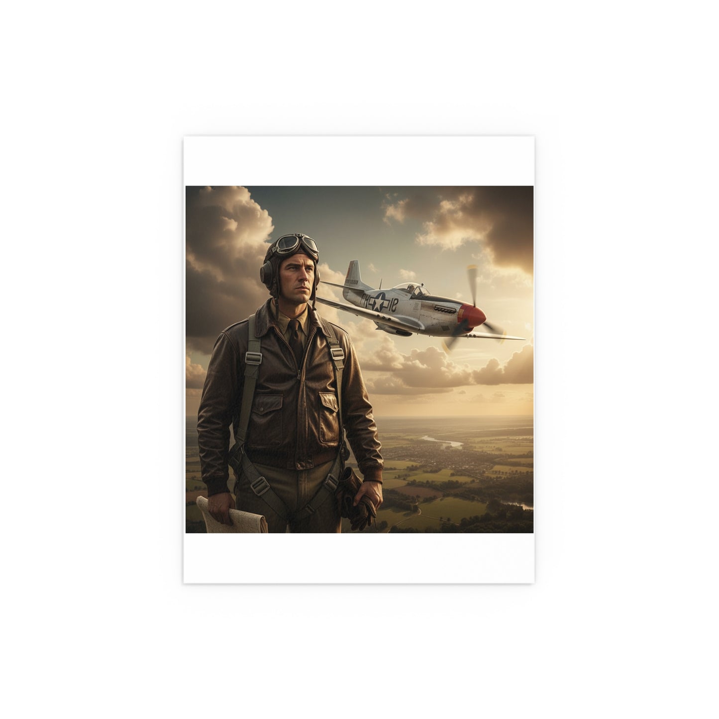 Indoor and Outdoor Silk Posters - Army Air Corps Pilot