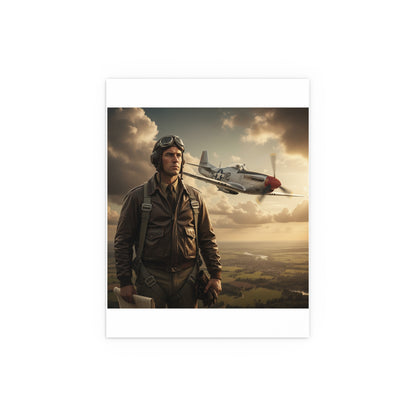 Indoor and Outdoor Silk Posters - Army Air Corps Pilot