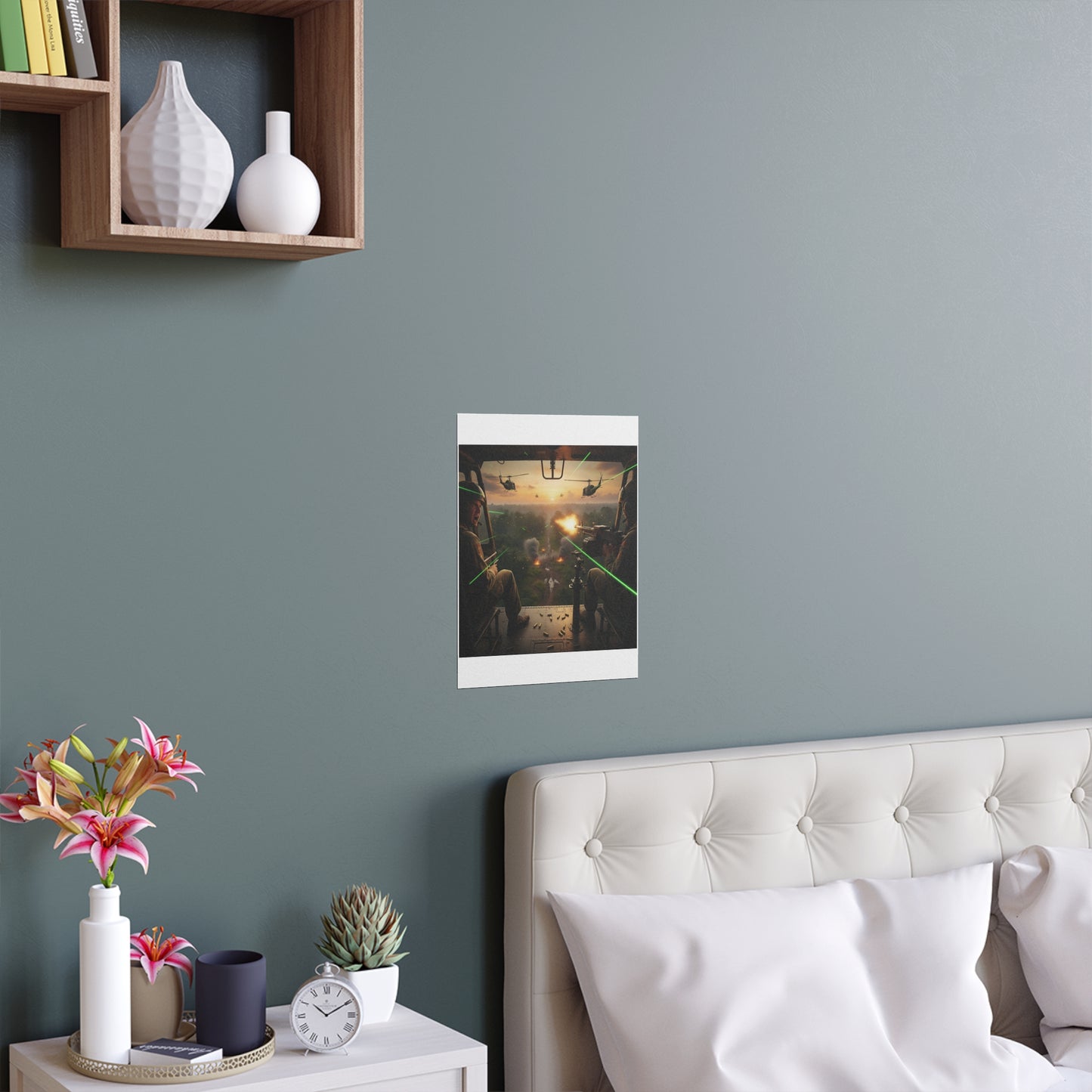 Indoor and Outdoor Silk Posters - VIetnam Hot LZ from Side Door