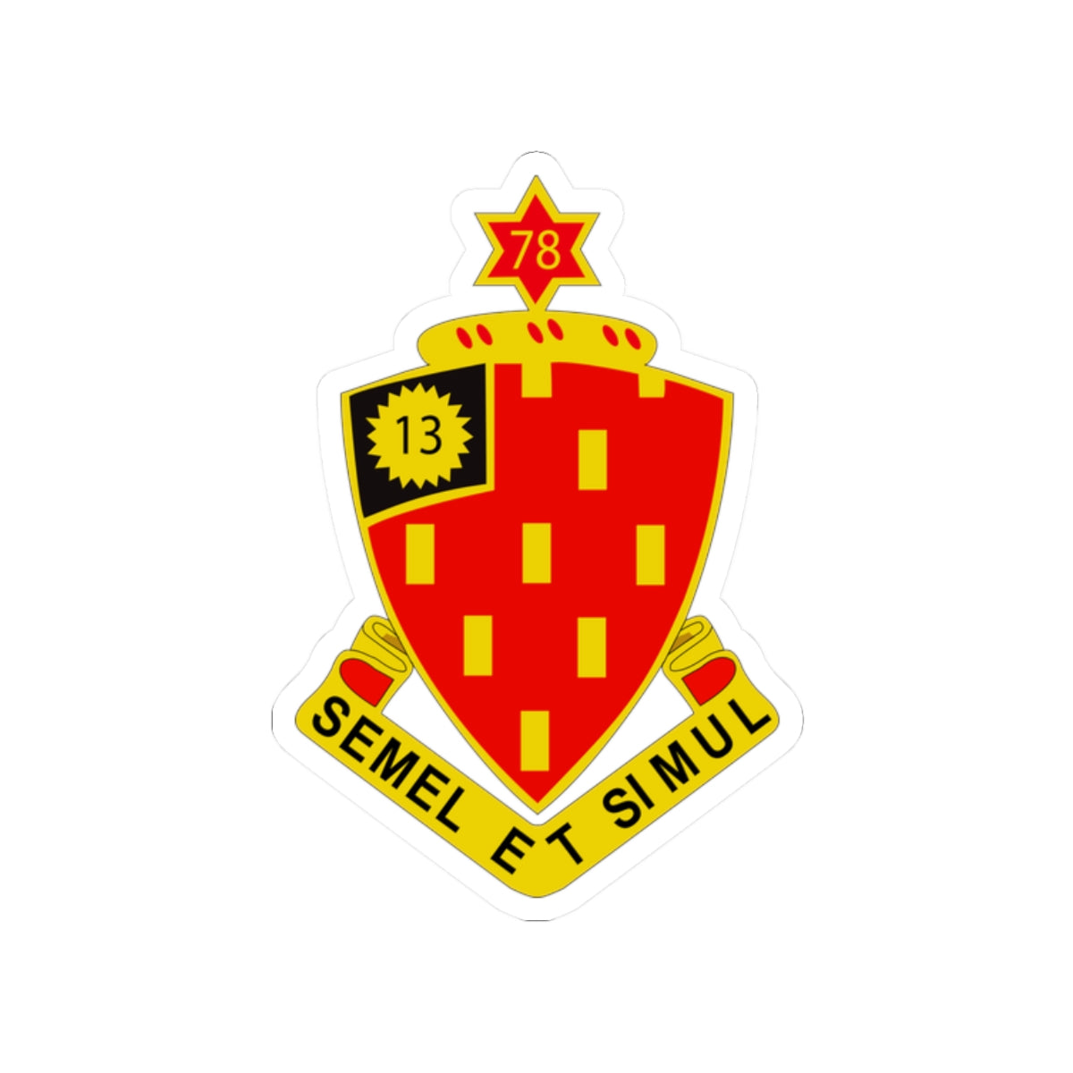 Kiss-Cut Stickers - Army - 78th Field Artillery Regiment wo Txt