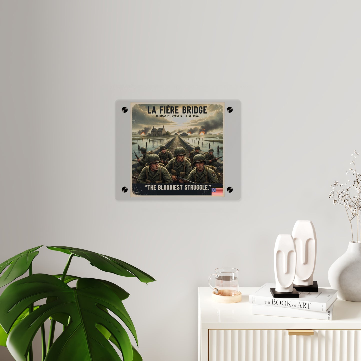 Acrylic Wall Art Panel - 82nd Airborne at the La Fière Bridge