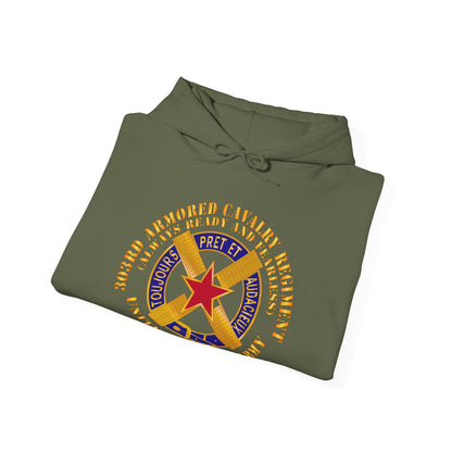 Unisex Heavy Blend™ Hooded Sweatshirt - Army - 1st Squadron, 303rd Armored Cavalry Regiment - DUI - Always Ready and Fearless - US Army X 300