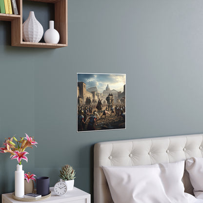 Indoor and Outdoor Silk Posters - Hannibal Battling the Roman Legions as he Enters Rome