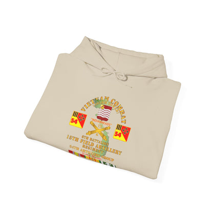 Unisex Heavy Blend™ Hooded Sweatshirt - Army - Vietnam Combat Vet - 6th Bn 15th Artillery - 54th Artillery Group w105mm