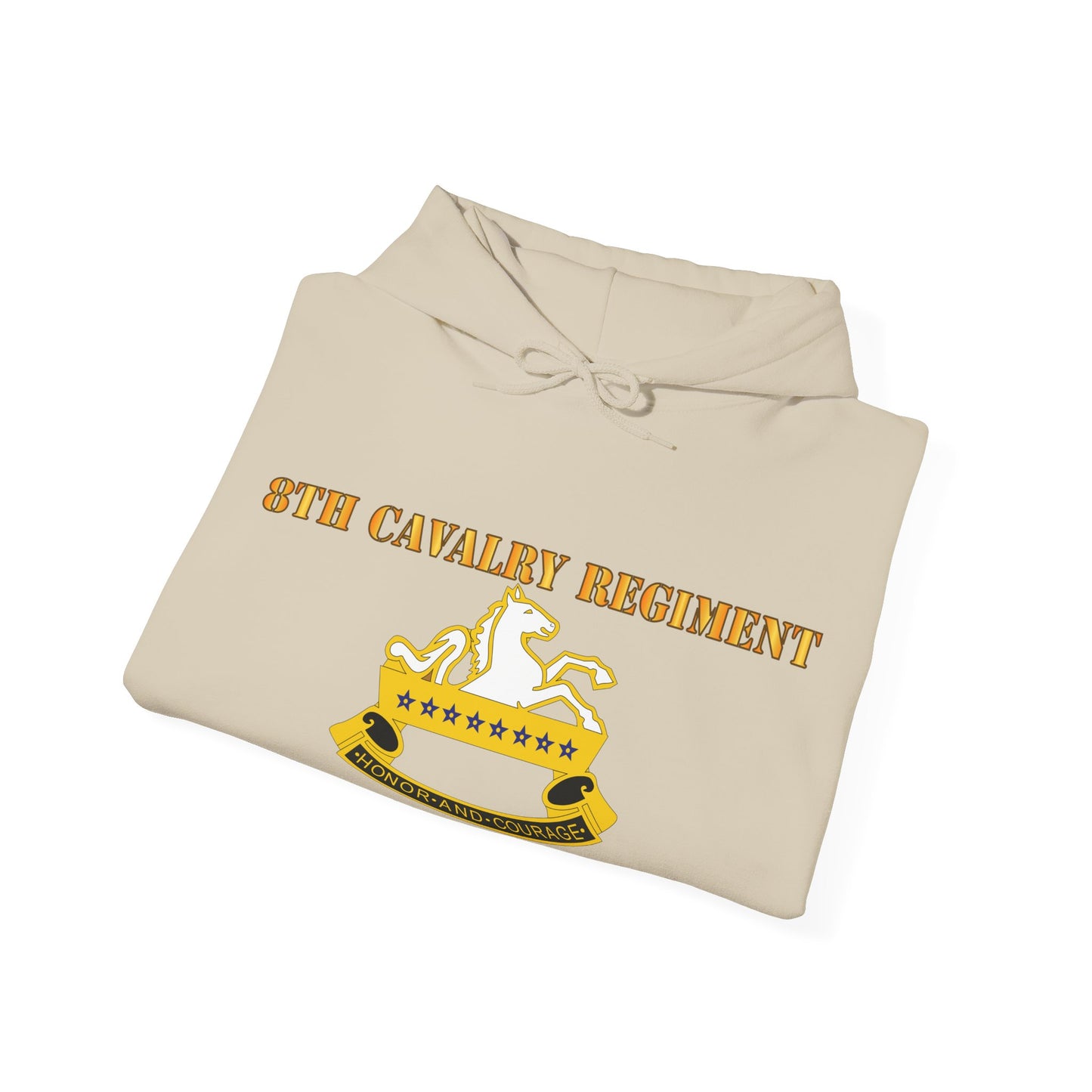Unisex Heavy Blend™ Hooded Sweatshirt - Army - 8th Cavalry Regiment