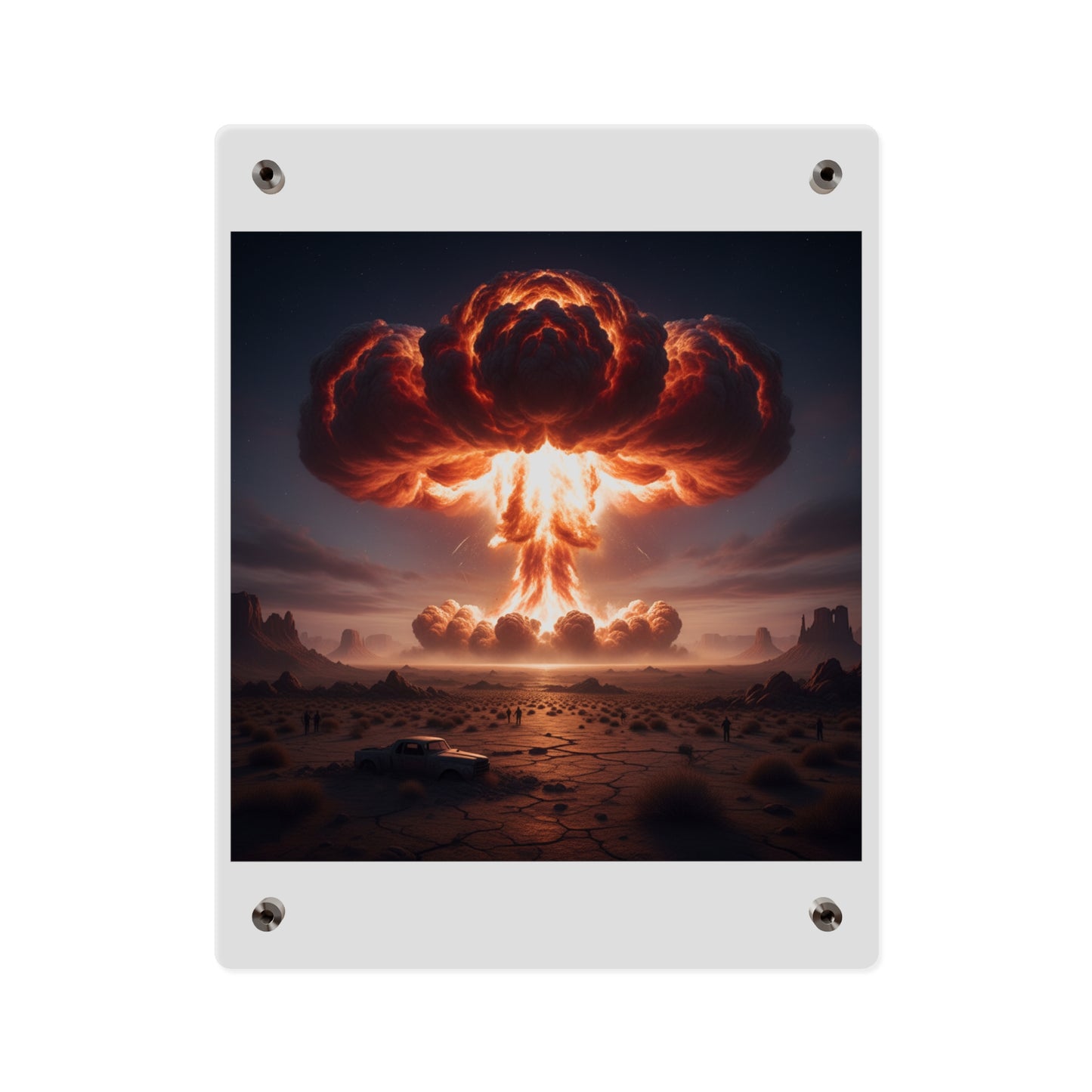 Acrylic Wall Art Panel - Atomic Blast in the desert