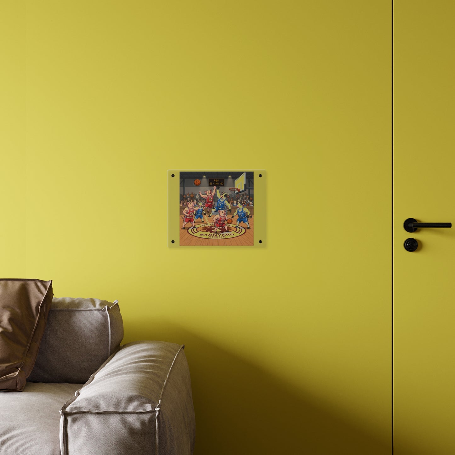 Acrylic Wall Art Panel - Pigs vs Cows