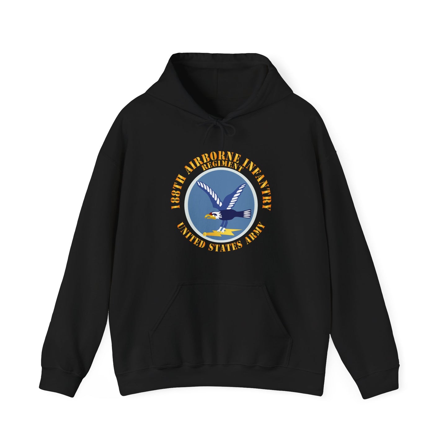 Unisex Heavy Blend™ Hooded Sweatshirt - Army  - 188th Airborne Infantry Regiment - SSI X 300