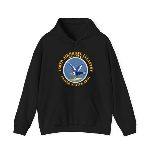 Unisex Heavy Blend™ Hooded Sweatshirt - Army  - 188th Airborne Infantry Regiment - SSI X 300