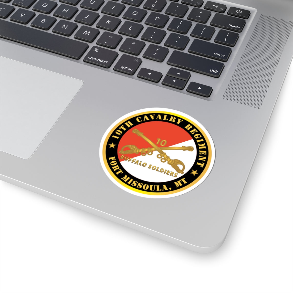 Kiss-Cut Stickers - Army - 10th Cavalry Regiment - Fort Missoula,  MT - Buffalo Soldiers w Cav Branch