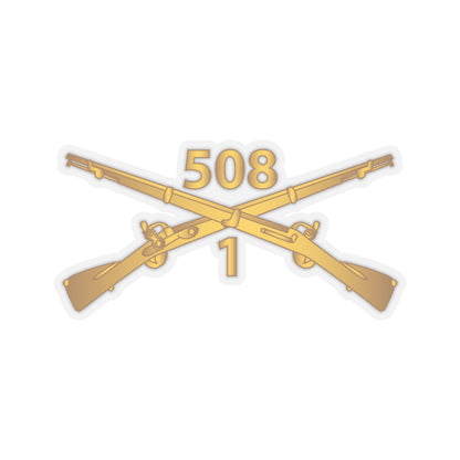 Kiss-Cut Stickers - Army -  1st Bn, 508th Infantry Regiment Branch wo Txt X 300