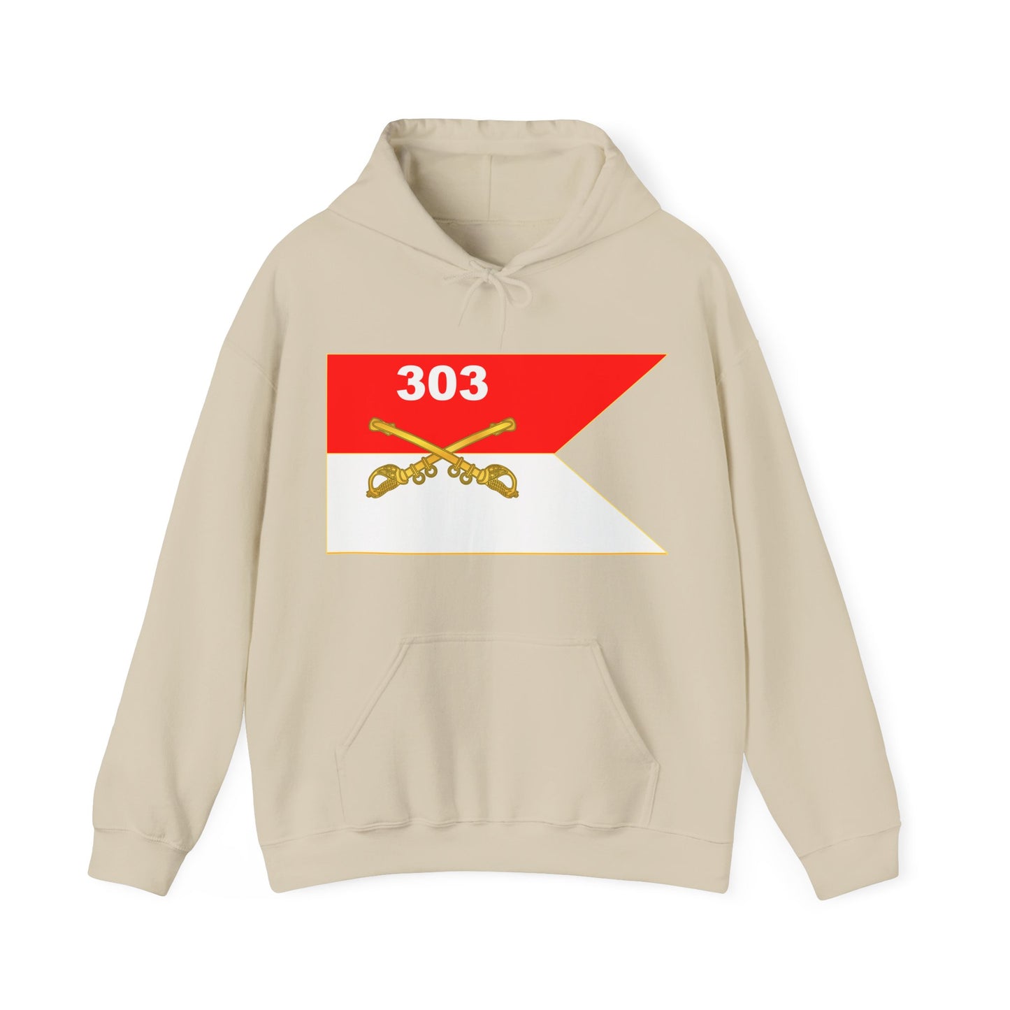 Unisex Heavy Blend™ Hooded Sweatshirt - Army - 303rd Armored Cavalry Regiment - Guidon