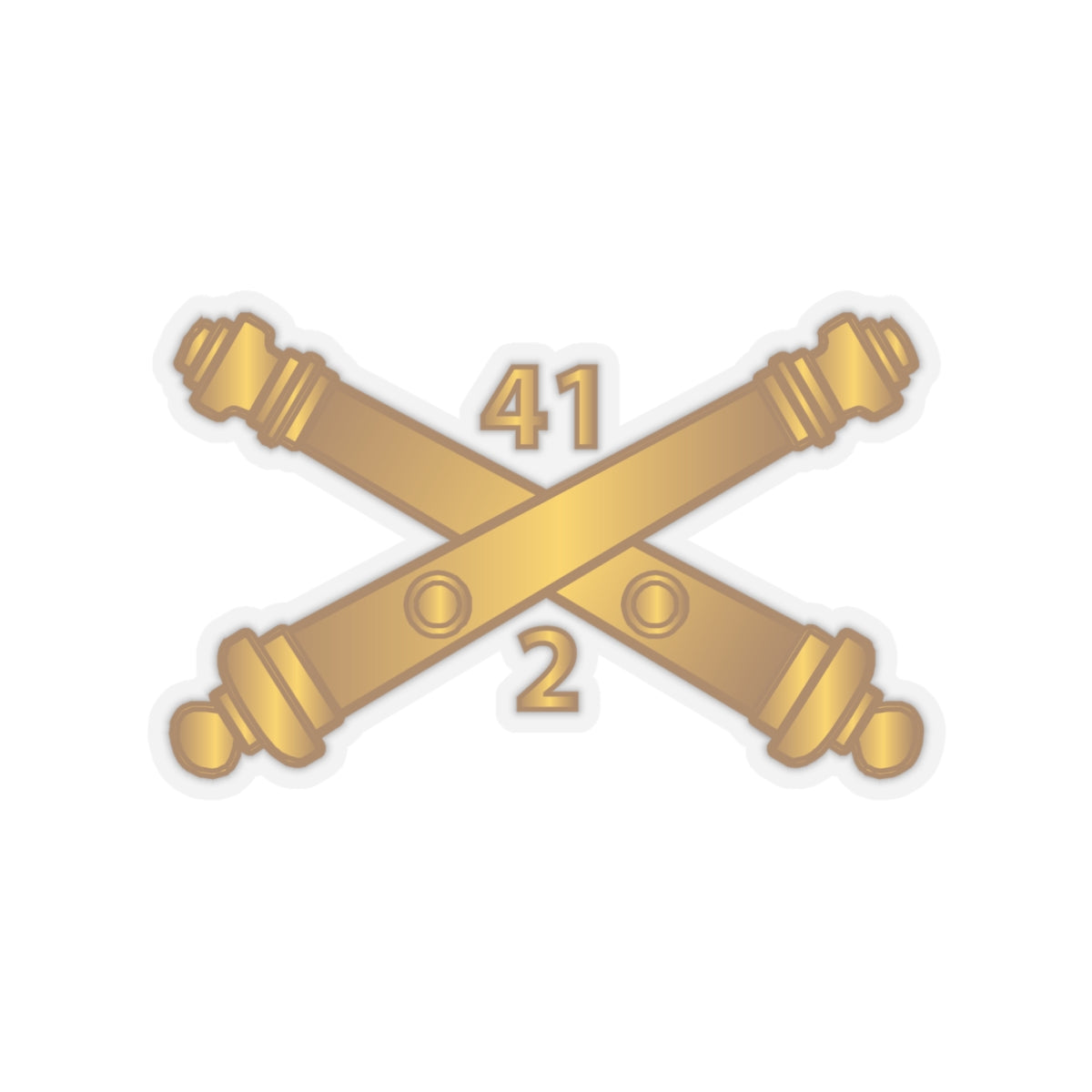 Kiss-Cut Stickers - Army - 2nd Bn 41st Artillery  w Branch X 300