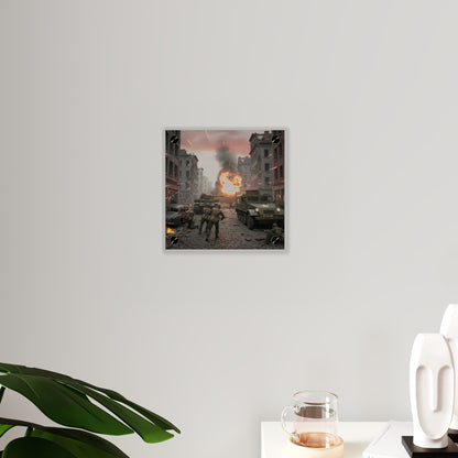 Acrylic Wall Art Panel - M3A1 - 9th Armor Division Attack - WWII