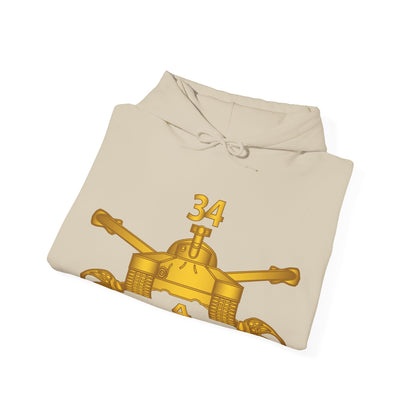 Unisex Heavy Blend™ Hooded Sweatshirt - Army - 4th Bn 34th Armor - Armor Branch wo Txt
