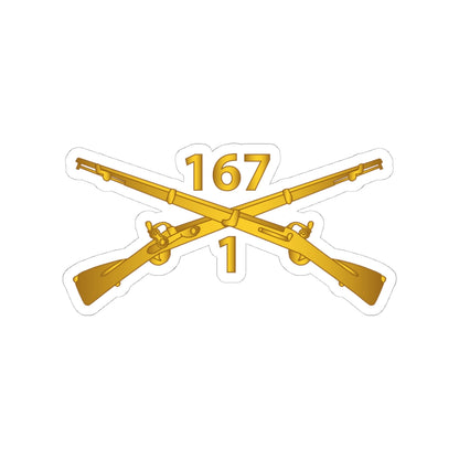 Kiss-Cut Stickers - Army - 1st Batalion, 167th Infantry Regiment - Inf Branch wo Txt X 300