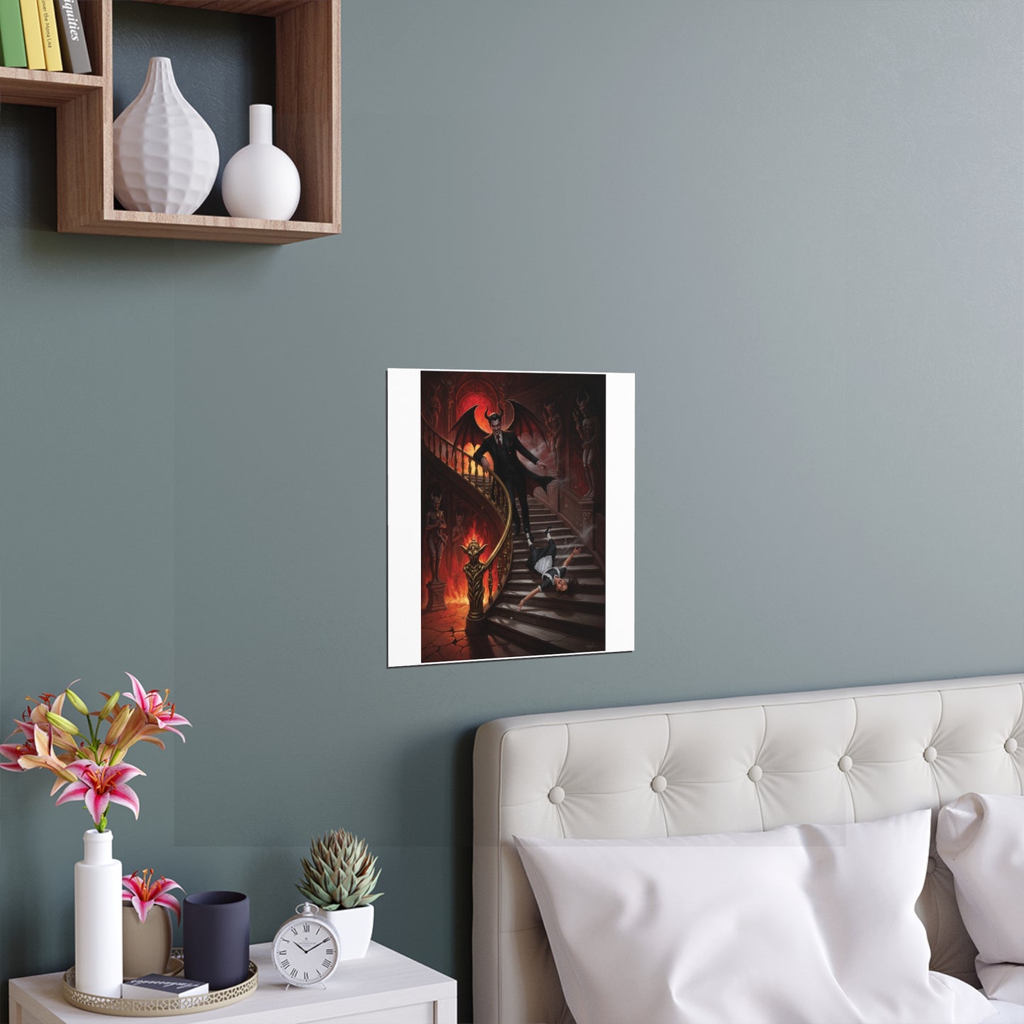 Indoor and Outdoor Silk Posters - devil and maid