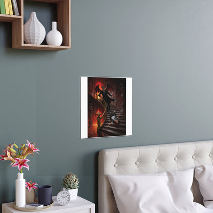Indoor and Outdoor Silk Posters - devil and maid