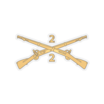 Kiss-Cut Stickers - Army - 2nd Battalion, 2nd Infantry Regiment Branch - wo Txt