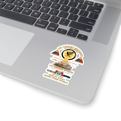 Kiss-Cut Stickers - Army - 1st Squadron 1st Cavalry Regiment - 1st AD - Battle Medina Ridge w M1 - M2 - D