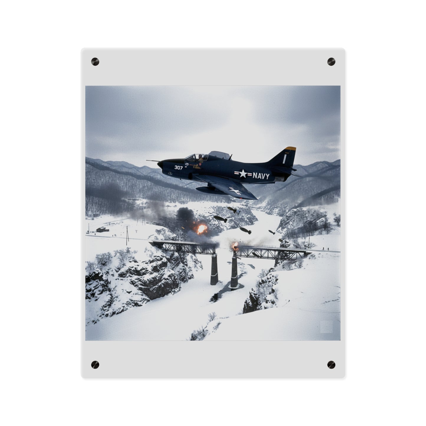 Acrylic Wall Art Panel - Attack at Majon-ni and Samdong-ni during Korean War