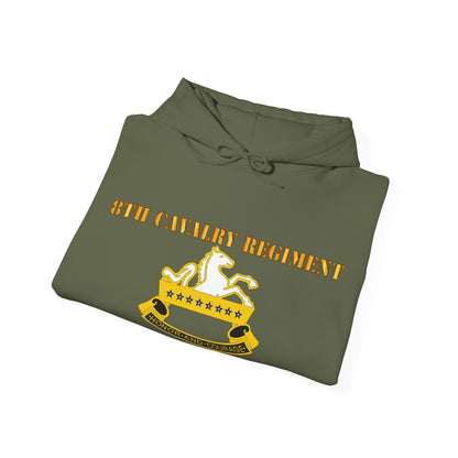 Unisex Heavy Blend™ Hooded Sweatshirt - Army - 8th Cavalry Regiment