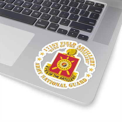 Kiss-Cut Stickers - Army - 171st Field Artillery - Eyes of the Artillery - ARNG - DUI  w FA Sep  X 300